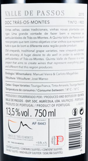 2015 Valle de Passos tinto