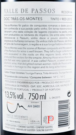 2015 Valle de Passos Reserva red