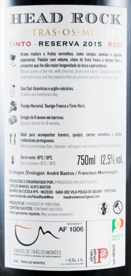 2015 Head Rock Reserva red