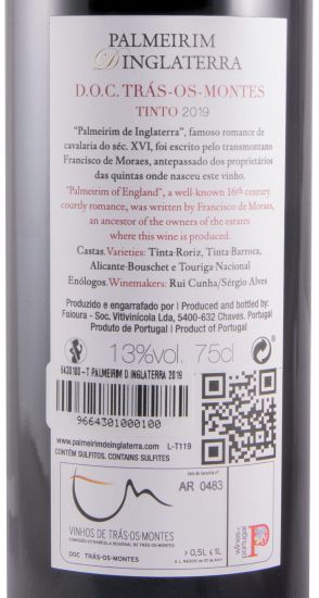 2019 Palmeirim d'Inglaterra tinto
