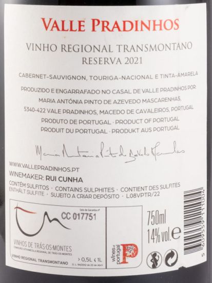 2021 Valle Pradinhos Reserva tinto