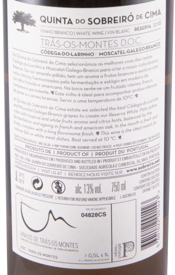 2018 Quinta do Sobreiró de Cima Reserva white