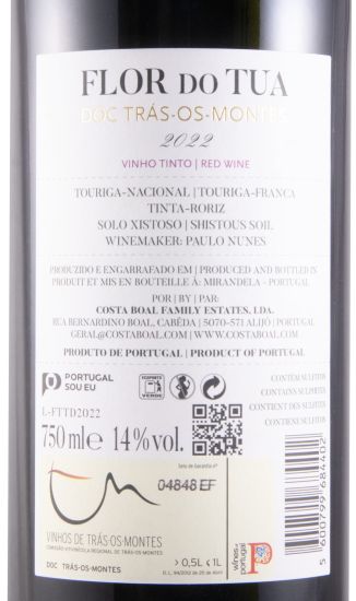 2022 Flor do Tua red (damaged label)