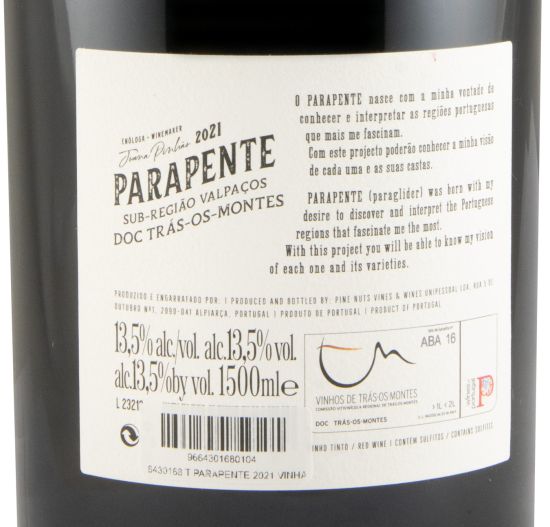 2021 Parapente Vinhas Velhas tinto 1,5L