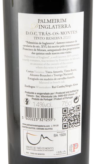 2020 Palmeirim d'Inglaterra Reserva tinto