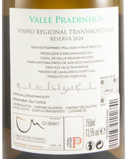 2024 Valle Pradinhos Reserva branco