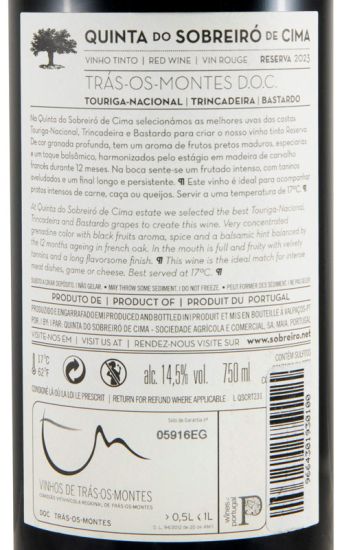 2023 Quinta do Sobreiró de Cima Reserva tinto