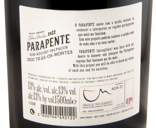2022 Parapente Vinhas Velhas white 1.5L