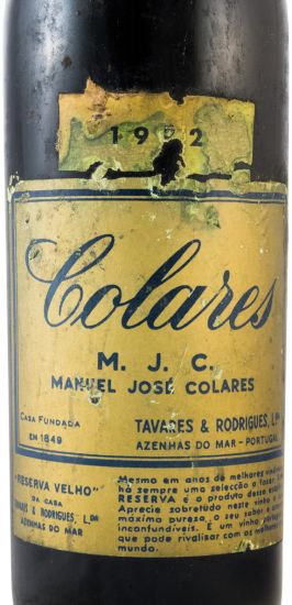 1962 Colares Reserva M.J.C. tinto (rótulo danificado)