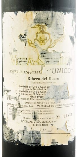 1970 Vega-Sicilia Unico Ribera del Duero tinto (garrafa danificada)
