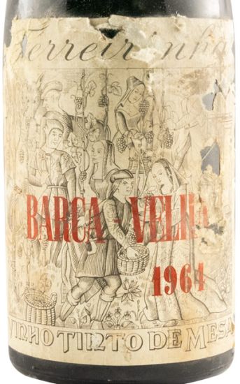 1964 Barca Velha tinto (nível baixo e rótulo danificado)