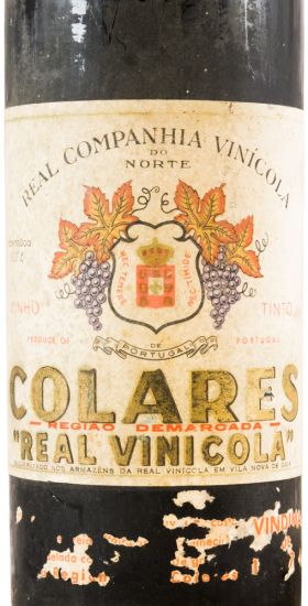 1971 Colares Real Vinícola tinto (rótulo danificado e ano ilegível)