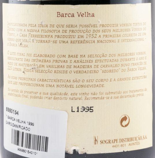 1995 Barca Velha tinto (cápsula danificada)