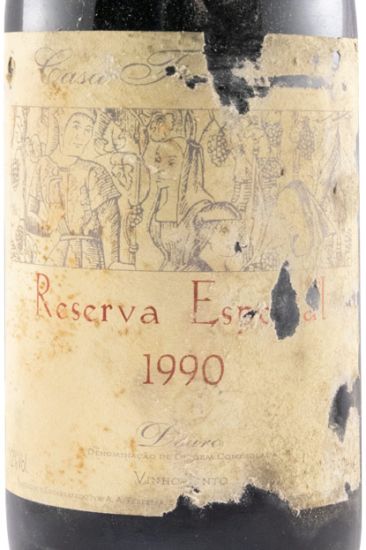 1990 Casa Ferreirinha Reserva Especial tinto (rótulo danificado)