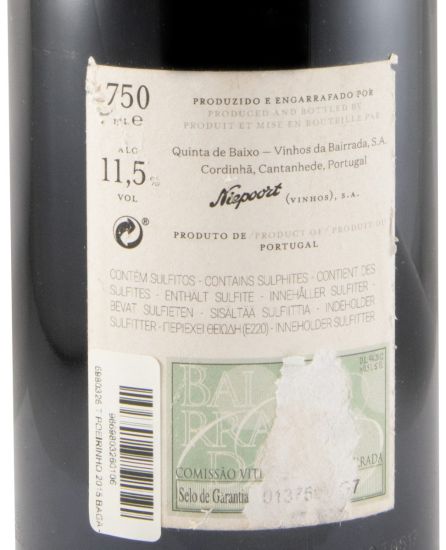 2015 Niepoort Quinta de Baixo Poeirinho Baga tinto (rótulo danificado)