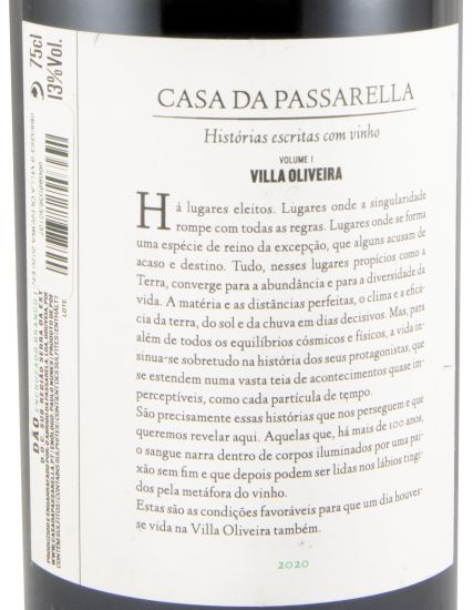 2020 Casa da Passarella Villa Oliveira Encruzado branco (rótulo danificado)