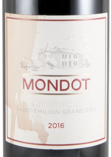 2016 Mondot Saint-Émilion tinto (rótulo danificado)