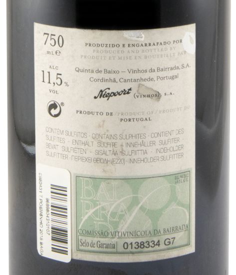 2015 Niepoort Quinta de Baixo Poeirinho Baga red (damaged label)