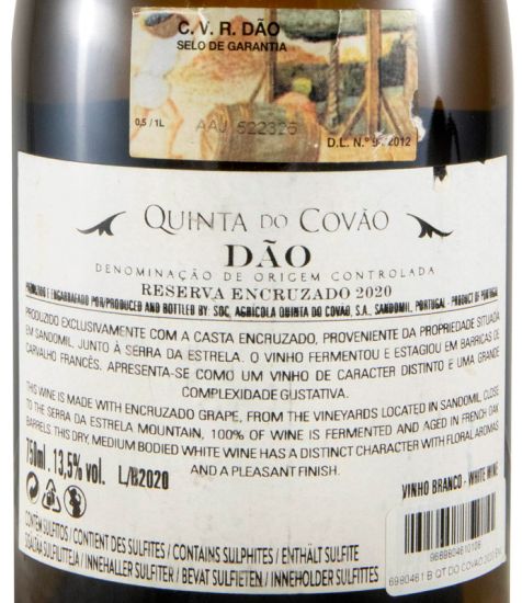 2020 Quinta do Covão Encruzado Reserva branco (rótulo danificado)