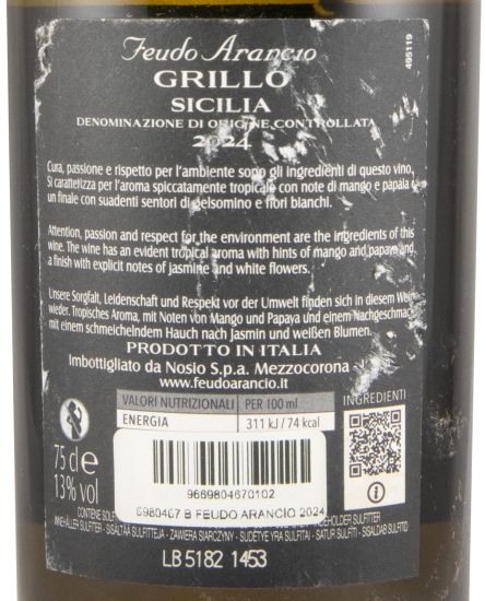 2024 Feudo Arancio Grillo white (damaged label)