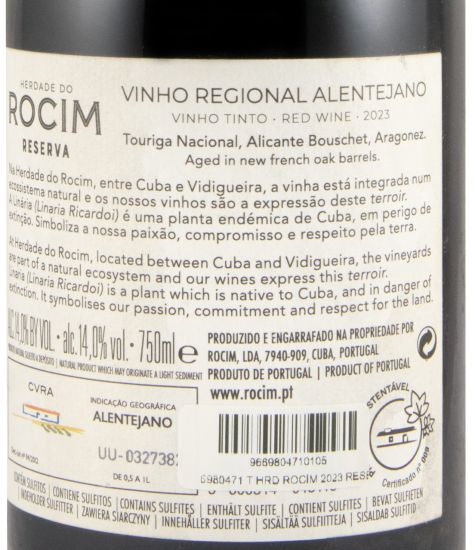 2023 Herdade do Rocim Reserva red (damaged label)