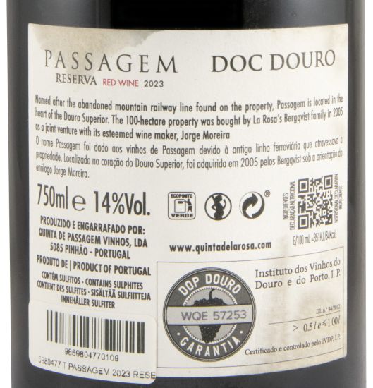 2023 Passagem Reserva tinto (rótulo danificado)