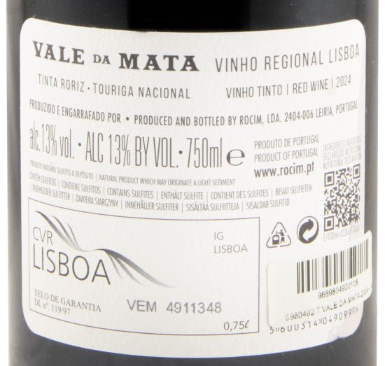 2024 Rocim Vale da Mata red (damaged label)