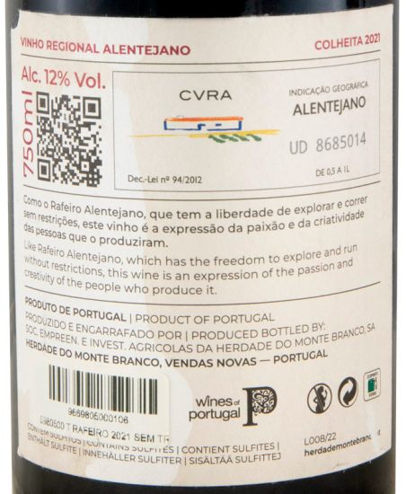 2021 Herdade do Monte white Rafeiro Sem Trela red (damaged label)