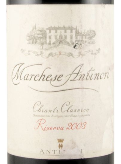 2003 Marchese Antinori Chianti Classico Riserva red (damaged label)