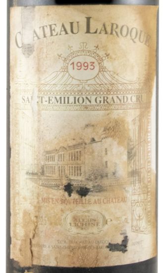 1993 Château Laroque Saint-Émilion red (damaged label)