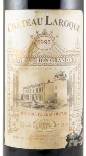 1993 Château Laroque Saint-Émilion tinto (rótulo danificado)