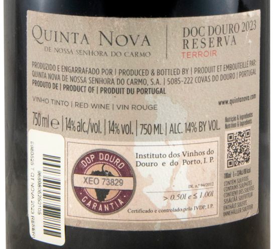 2023 Quinta Nova Reserva tinto (rótulo danificado)