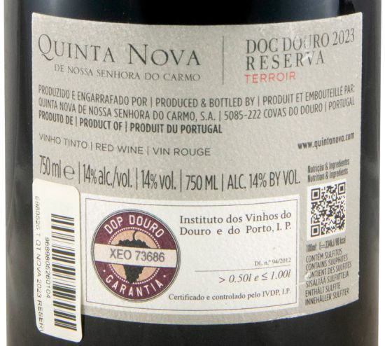 2023 Quinta Nova Reserva tinto (rótulo danificado)