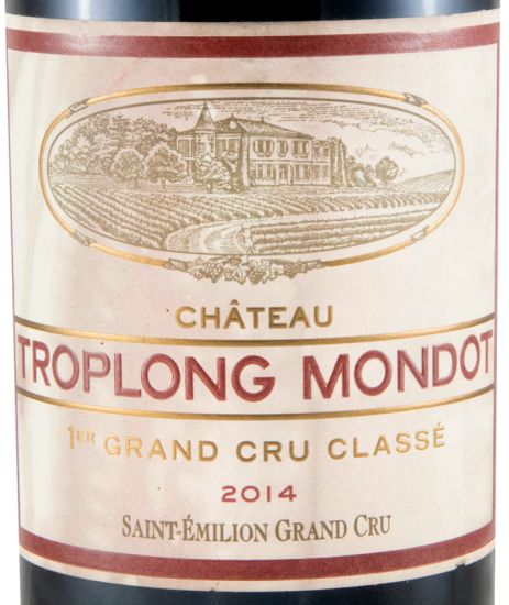 2014 Château Troplong Mondot Saint-Émilion tinto (rótulo danificado)