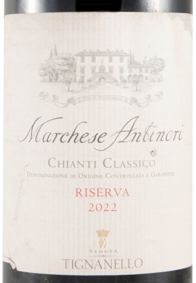 2022 Marchese Antinori Chianti Classico Riserva tinto (rótulo danificado)