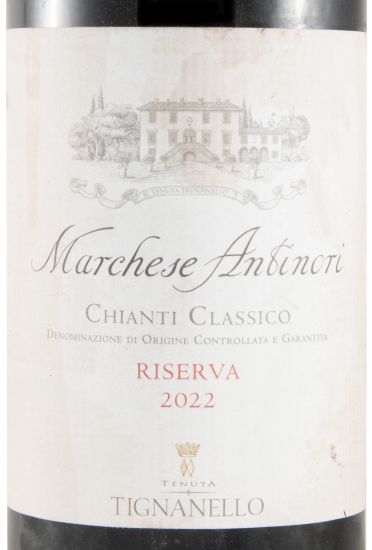 2022 Marchese Antinori Chianti Classico Riserva tinto (rótulo danificado)