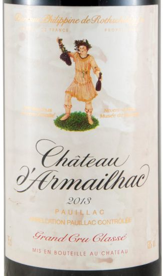 2013 Château d'Armailhac Pauillac tinto (rótulo danificado)