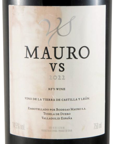 2022 Bodegas Mauro VS Castilla y León biológico tinto (rótulo danificado)
