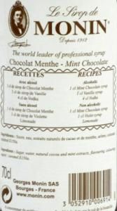 Syrup Chocolat Menthe Monin