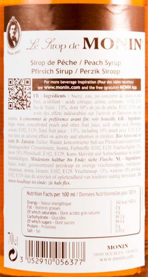 Syrup Pêche Monin Peach