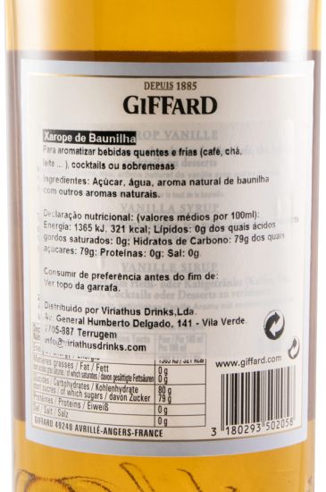 Syrup Vanilla Giffard 1L
