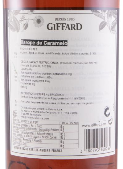 Xarope Caramel Giffard 1L