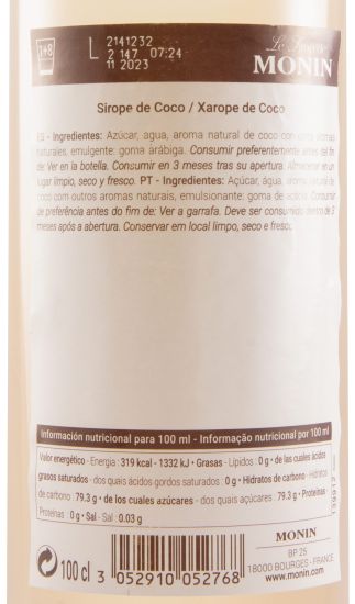 Xarope Coco Monin 1L