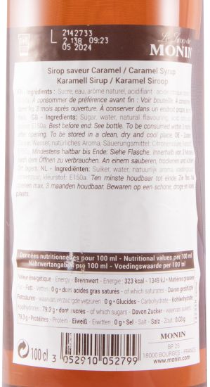 Xarope Caramel Monin 1L
