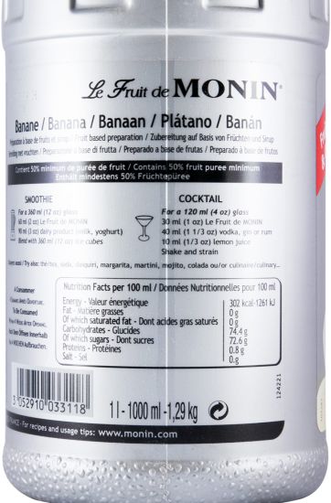 Puré de Fruta Monin Banana 1L