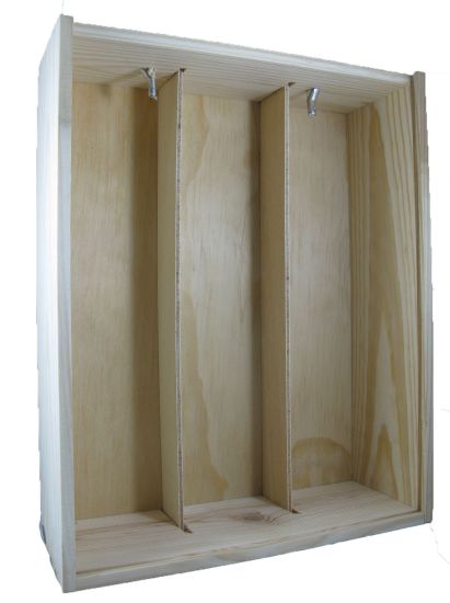 Wooden Box for 3 bottles