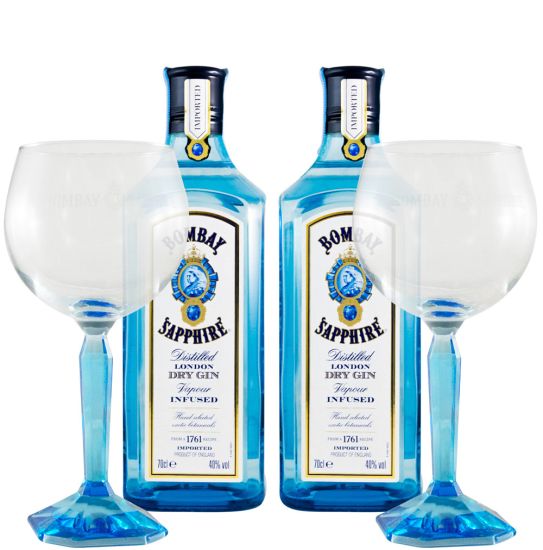 Set Gin Bombay Sapphire w/2 Glasses (2x70cl)