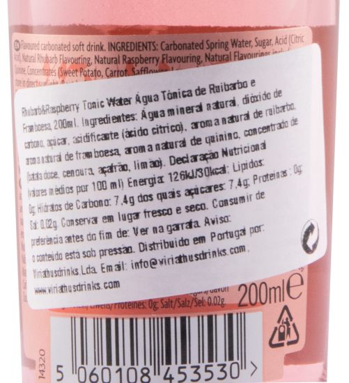 Água Tónica Fever-Tree Framboesa & Ruibarbo 20cl