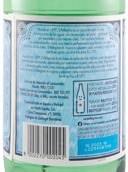 Sparkling Water San Pellegrino 1L