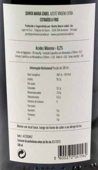 Azeite Virgem Extra Quinta Maria Izabel 50cl